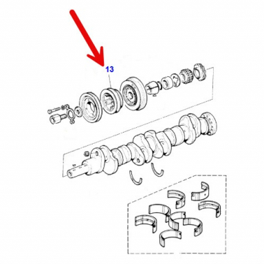 USED Front Crank Pulley, AC  C23131
